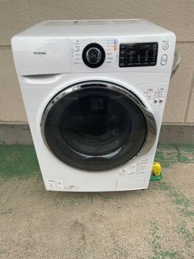【極美品】2019年製　アイリスオーヤマ　ドラム式洗濯機　FL71-W/W 7.5kg 取扱い説明書付属　IRIS OHYAMA