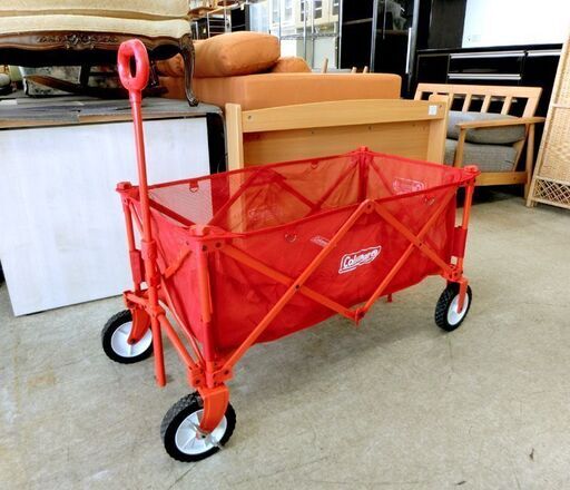 ■コールマン アウトドアワゴン 2000037466 メッシュ レッド 赤 キャリーカート キャンプ アウトドア 大型タイヤ 運搬 Coleman 札幌 西区 西野店