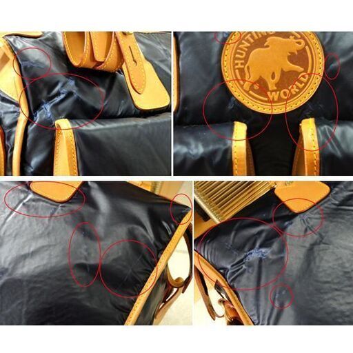 HUNTING WORLD 2WAY ボストンバッグ ネイビー/紺 ショルダー トラベル