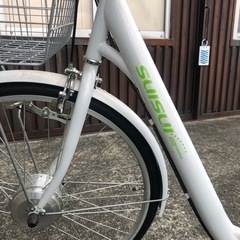 電動アシスト自転車　SUISUI スイスイ 26インチ ホワイトの画像