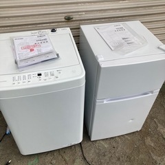 【取引中】B610 2022年製　冷蔵庫＋洗濯機　家電セット　一人暮らしサイズ　IAW-T504 PRC-B092D-W 　