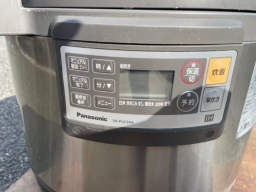 ■中古品 パナソニック 業務用ＩＨ炊飯器 SR-PGC54A 5.4L 2021年 3相200Ｖ 動作問題なし IＨ炊飯ジャー 3升■