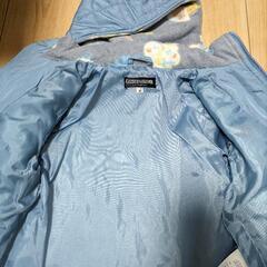 80サイズ　水色ジャンパー　帽子外れますの画像