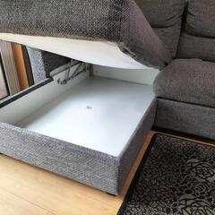 IKEA　
3人掛けソファベッド 寝椅子付きの画像