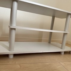 テレビ台 収納 ホワイト 木目の画像