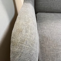 Franc franc (フランフラン) カウチソファー フィエールソファ　ライトグレー オットマン付  の画像