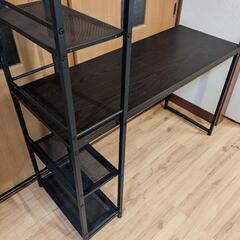 ■　収納ラック付きデスク、パソコンデスク、山梨県甲斐市の画像