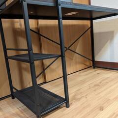 ■　収納ラック付きデスク、パソコンデスク、山梨県甲斐市の画像