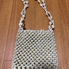 昭和レトロ　全て貝殻で作られたミニショルダーバッグの画像