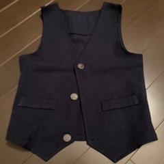 フォーマル スーツ 上下セット 紺 ベスト ネイビー　蝶ネクタイの画像