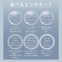 新品 ★ SALONIA ピュアブライトスチーマー サロニアスチーマー フェイススチーマー 美顔器 コンパクト 温冷 化粧水ミスト and habit の画像