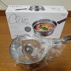 【新品】一人用ラーメン鍋　片手鍋 16cm ステンレス Clai...