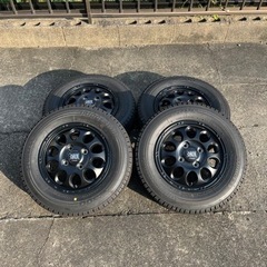 アルミホイール付きスタッドレス145/80R12 4本エブリイハ...