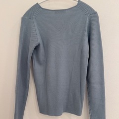 green lebel relaxing リブ Vネックニット ウォッシャブルの画像