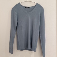 green lebel relaxing リブ Vネックニット ウォッシャブルの画像