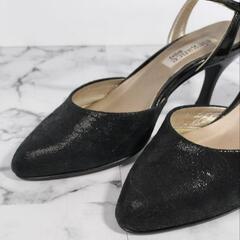 elegance卑弥呼 ブラックのミュールの画像