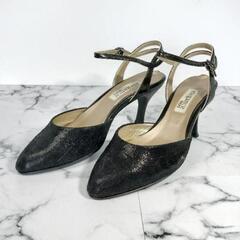 elegance卑弥呼 ブラックのミュールの画像