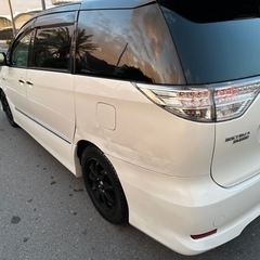 ③【後期】H24 エスティマHV アエラス/14万キロ/凹みあり/パール/両側パワースライドドア・ナビ　③の画像