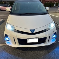 ③【後期】H24 エスティマHV アエラス/14万キロ/凹みあり/パール/両側パワースライドドア・ナビ　③の画像