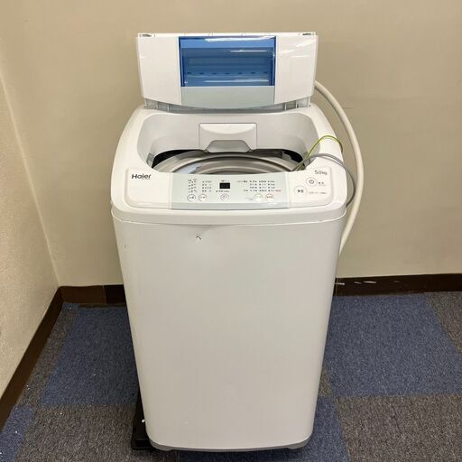 【稼動品】Haier ハイアール 家電 ホワイト 洗濯機 全自動電気洗濯機 JW-K50M 5.0kg 2017年製 中古