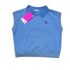 レディース ノースリーブ 夏服 ブルー