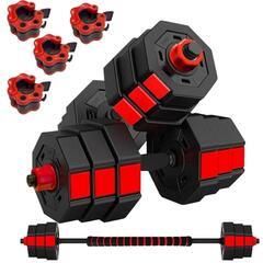 バーベルにもなるダンベル　10kg x2 左右セット