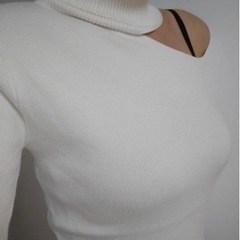 新品 肩あきトップス グレーの画像