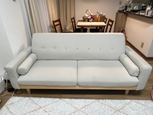 [受け渡し者決定]LOWYA ロウヤ　3人掛けソファ