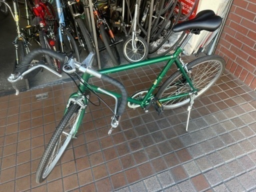 24インチ　ドロップハンドル　ダブルブレーキ　6speed　グリーン