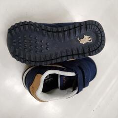 ★数回使用★　ポロ ラルフローレン スニーカー　12cm ネイビー 紺 ベビーシューズの画像