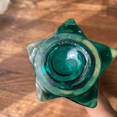 レトロな花瓶　吹き硝子の画像