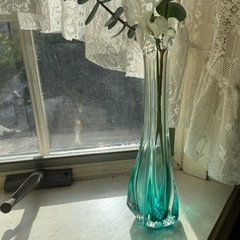 レトロな花瓶　吹き硝子の画像