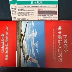 JAL株主割引券　〜2025年5月31日　2枚