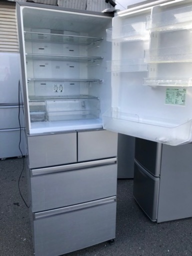 北九州市内配送無料　保証付き　AQUA アクア AQR-SD40B [冷凍冷蔵庫 (400L・右開き） 5ドア ラグジュアリーシルバー