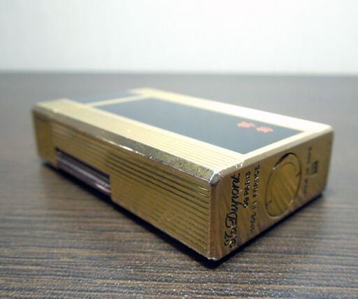 現状品 デュポン ライン1L ブラック×ゴールド ガスライター S.T.Dupont 都影 火花確認済 喫煙具 札幌市 新道東店