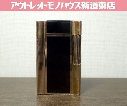 現状品 デュポン ライン1L ブラック×ゴールド ガスライター S.T.Dupont 都影 火花確認済 喫煙具 札幌市 新道東店