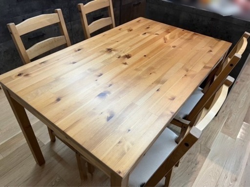 IKEAダイニングテーブル&チェア4脚セット