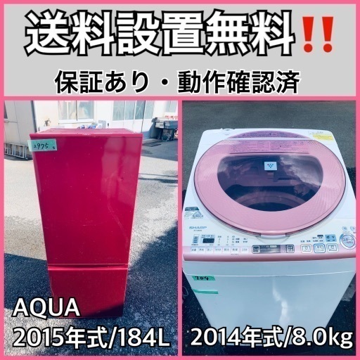 送料設置無料❗️業界最安値✨家電2点セット 洗濯機・冷蔵庫175