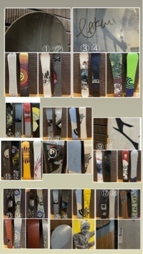 現状確認必須‼️スノーボード板  1000円からピンキリ。