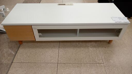 ★ジモティ割あり★  テレビ台 白 H34.5×D44×W120 クリーニング済み TJ3870