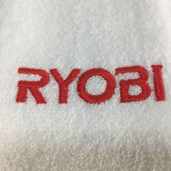 未使用品 RYOBI フェイスタオル2枚入り 肌触り良い 白 ロゴ赤の画像