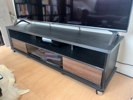 【美品】テレビ台　ウォルナット　キャスター付き