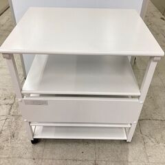 中古　美品　ナカキン プリンタスタンド プリンターワゴン プリンターラック プリンター台 キャスター付 オールスチール レーザープリンタ対応　600×500×H670　愛知　一宮市　江南市　稲沢市　名古屋　岐阜　各務ヶ原　岐南町　羽島　三重　グッドプライス一宮の画像
