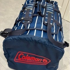 【お取引完了】【中古美品✨️】🉐1200円‼️更にお値下げ⟡.·コールマン3ウェイボストンバッグ50L / TRAVEL /ネイビーボーダーの画像