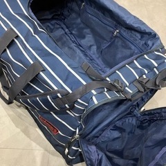 【お取引完了】【中古美品✨️】🉐1200円‼️更にお値下げ⟡.·コールマン3ウェイボストンバッグ50L / TRAVEL /ネイビーボーダーの画像