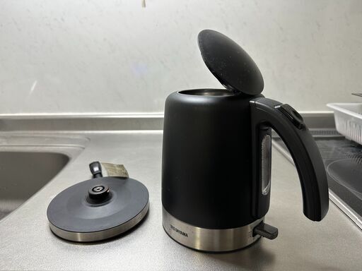 【中古】電気ケトル IRIS OHYAMA IKE-D1000 黒