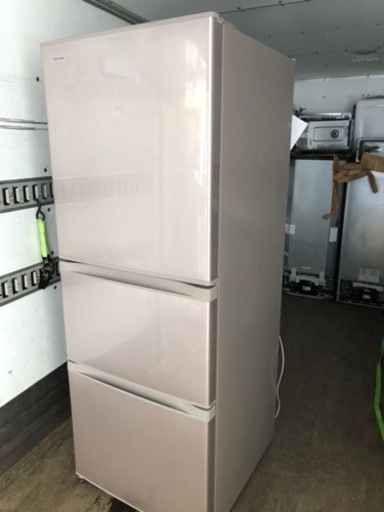 北九州市内配送無料　保証付き　東芝 TOSHIBA GR-H34S(NP) [冷凍冷蔵庫 （330L・右開き） 3ドア ピンクゴールド]