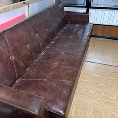 【予定者決定】皮のアンティークソファ