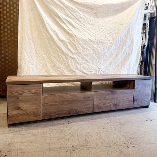 【4.3万円】バロッカ　BROCCA  テレビ台 テレビボード ローボード 完成品 180 177.6 tv台 tvボード おしゃれ リビング 収納 幅180 白 ホワイト 黒 ウォールナット ブラウン ナチュラル 国産 日本製 大川家具 49V 型 新生活 日本製 ・完成品 テレビ台 テレビボード 幅177.6cm 国産 日本製 完成品 収納 国産 ロータイプTV台 draobvt