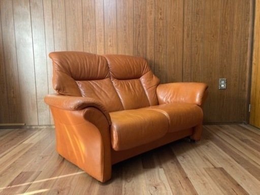 【最終価格】葉山ガーデン　葉山家具　本革ソファ　リクライニング可 